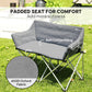 Outsunny Double Camping Chair, Oversized Camping Loveseat for Adults, Heavy Duty Folding Camp Chair, Support 529 lbs