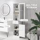 kleankin Tall Slim Bathroom Storage Cabinet: 3-Tier Shelf Drawer, Linen Tower, Free Standing Organizer, White | The Comfy Couch Canada