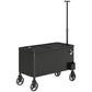Outsunny 80-Qt Outdoor Patio Cooler Cart, Rolling Ice Chest with Adjustable Handle, Wheels, Bottle Opener, Drainage, Outdoor Beverage Cooler Bar Cart for Party BBQ Camping, Black | The Comfy Couch Canada