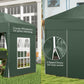 Outsunny 6.6x6.6ft Pop Up Party Tent Green Outdoor Folding Gazebo Canopy with Side Walls | The Comfy Couch Canada