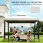 Outsunny Gazebo Refresh: 98" Square Canopy Replacement Top, Cream White Outdoor Garden Sun Shade, 2-Tier UV Cover | The Comfy Couch Canada