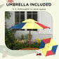 Outsunny Toddler Water Table Kids Sand & Water Table with Removable Foldable Umbrella for Patio Lawn Garden, Aged 3-6 Years Old | The Comfy Couch Canada