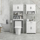 kleankin 2-Door Bathroom Cabinet: Adjustable Shelves, Versatile Storage & Compact 23.6"x11.8"x29.5" Design in White Finish.
