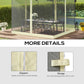 Outsunny 10x10 Gazebo Curtain Replacement Universal Mesh Sidewall Netting with Zippers & C-Rings in Beige | The Comfy Couch Canada