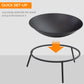 Outsunny Fire Pit with Poker, Garden Fire Brazier Patio Heater Log Wood Burner for Outdoor Camping Bonfire, Black | The Comfy Couch Canada