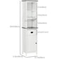 kleankin Tall Linen Storage Cabinet: Floor Standing Design, Drawer & Adjustable Shelves for Bathroom Organization, White Finish | The Comfy Couch Canada