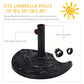 Outsunny 20" Half Round Patio Umbrella Base: Decorative Resin Stand Holder, Outdoor, Black | The Comfy Couch Canada