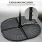 Outsunny 8.5FT Offset Patio Umbrella 360° Rotation Cantilever Roma Parasol Sun Shade Canopy Shelter Beige | The Comfy Couch Canada