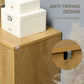 HOMCOM Natural Wood Storage Cabinet: Shelf Cupboard with Wood Legs for Living Room, Bathroom & Versatile Organization.