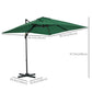 Outsunny Square Hanging Offset Patio Umbrella: 8&