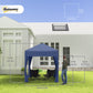 Outsunny 6.6x6.6ft Blue Pop Up Party Tent - Outdoor Folding Gazebo Canopy with Side Walls | The Comfy Couch Canada