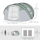Outsunny 5 Person Camping Tent, Easy Pop Up Tent with Doors, Windows and Carry Bag, Automatic Setup Tent for Hiking, Dark Green | The Comfy Couch Canada