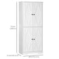 HOMCOM Freestanding Kitchen Storage Cabinet: Pantry Cabinet with Doors and Shelves for Dining Room | The Comfy Couch Canada