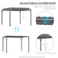 Outsunny Outdoor Aluminium Pergola 9.5&