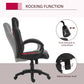 HOMCOM Ergonomic Gaming Chair, High Back, Swivel Office Chair with Wheels, Headrest, Tilt, Red | The Comfy Couch Canada
