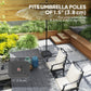Outsunny Fillable Patio Umbrella Base, Heavy Duty Outdoor Umbrella Stand Base Patio Umbrella Stand, Filled Up to 53lbs with Stand or 44lbs with Water for Deck Poolside, Black | The Comfy Couch Canada