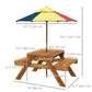 Outsunny Toddler Water Table Kids Sand & Water Table with Removable Foldable Umbrella for Patio Lawn Garden, Aged 3-6 Years Old | The Comfy Couch Canada