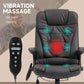 HOMCOM Heated Ergonomic Office Chair Massage Swivel Vibrating High Back Faux Leather Executive Brown | The Comfy Couch Canada