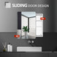 Kleankin Stainless Steel Mirror Cabinet: Sleek Wall-Mounted Bathroom Storage with Sliding Door & 3-Tier Shelf | The Comfy Couch Canada