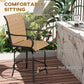 Outsunny Outdoor Bar Height Chairs Set of 2 360å¡ Swivel Bar Stools 26.8" x 29.5" x 48.4" Patio Furniture Brown | The Comfy Couch Canada