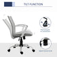 Vinsetto Mid Back Mesh Office Chair Ergonomic Swivel Computer Desk Task Chair with Wheels Armrest Tilt Function Light Grey | The Comfy Couch Canada