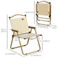Outsunny 2 Pack Camping Chairs Lightweight Folding Armchairs Portable for Festivals Fishing Beach Hiking Beige | The Comfy Couch Canada