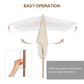 Outsunny 7x10ft Wooden Rectangle Patio Umbrella: Beige Market Garden Parasol Outdoor Sunshade Canopy | The Comfy Couch Canada