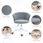 Vinsetto Armless Office Chair, Fluffy Computer Desk Chair with Adjustable Height, Swivel Wheels, Mid Back, Grey | The Comfy Couch Canada