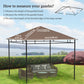 Outsunny Gazebo Canopy Replacement 9.84 x 9.84ft UV Protected Top Sun Shade Coffee | The Comfy Couch Canada
