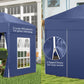 Outsunny 6.6x6.6ft Blue Pop Up Party Tent - Outdoor Folding Gazebo Canopy with Side Walls | The Comfy Couch Canada