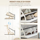 HOMCOM Narrow Shoe Storage Cabinet 3 Flip Drawers Adjustable Shelves Organizer for 24 Pairs White.