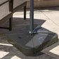 Outsunny Square Cantilever Patio Umbrella Base Water or Sand Filled with Wheels Crossbar Heavy-Duty Umbrella Stand | The Comfy Couch Canada