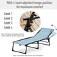 Outsunny Adjustable Folding Beach Bed 4-Level Reclining Lounger Lightweight Portable Camping Light Blue | The Comfy Couch Canada
