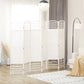 HOMCOM 6-Panel Folding Room Separator: Portable Privacy Screen, Wave Fiber Room Partition for Home Office, White | The Comfy Couch Canada