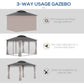 Outsunny Gazebo Canopy 12&