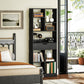 HOMCOM Tall Bookshelf with Drawer, Freestanding Bookcase for Bedroom, Living Room, Home Office, Black | The Comfy Couch Canada