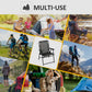 Outsunny Outdoor Folding Chair, Bungee Sling Foldable Chair with Armrests, Folding Lawn Chair for Camping, Garden, Pool, Beach, Backyard, Grey | The Comfy Couch Canada