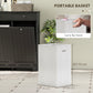 HOMCOM Laundry Cabinet, Tilt Out Laundry Hamper Cabinet with 2 Baskets, Bathroom Hamper Cabinet with 2 Drawers, Black.