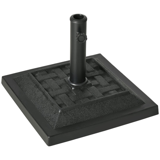 Outsunny 26 lb Heavy Duty Square Resin Patio Umbrella Base for Outdoor Garden Backyard Black | The Comfy Couch Canada