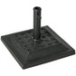 Outsunny 26 lb Heavy Duty Square Resin Patio Umbrella Base for Outdoor Garden Backyard Black | The Comfy Couch Canada
