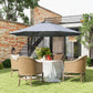 Outsunny 11FT Patio Umbrella, Cantilever Umbrella with 8 Ribs, 360å¡ Rotation, Easy Adjustment for Garden, Deck, UPF 50+, Grey | The Comfy Couch Canada