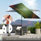 Outsunny 6.6x9.6ft Rectangle Aluminum Tilt Patio Umbrella, Garden Market Parasol, Outdoor Sunshade Canopy with Crank, Dark Grey | The Comfy Couch Canada