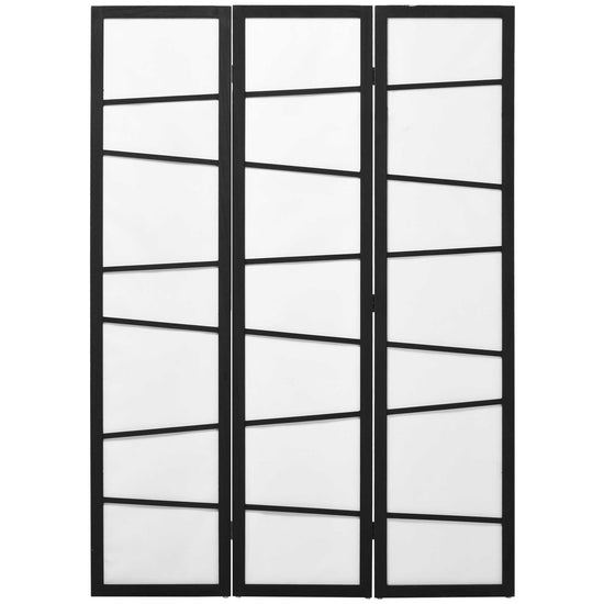 HOMCOM 5.6ft Folding Room Partition: 3-Panel Wall Divider with Wood Frame for Bedroom, Home Office, White | The Comfy Couch Canada
