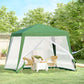 Outsunny 10x10ft Gazebo Tent with Netting Patio Canopy Outdoor Party Activity Sun Shade Garden Sun Shelter, Green | The Comfy Couch Canada