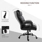 Vinsetto Ergonomic Office Chair Heavy Duty Tall Big Adjustable Height PU Leather Rocker Swivel Black | The Comfy Couch Canada