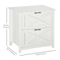 Vinsetto Vertical File Cabinet Home Office Solution A4 Hanging Bars 29.9"x19.7"x30.3" White | The Comfy Couch Canada