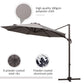 Outsunny Cantilever Hanging Patio Umbrella: 10ft 360° Rotatable Aluminum with Cross Base, Grey | The Comfy Couch Canada