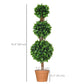 HOMCOM 2 Pack 35.5" Artificial Trees Boxwood Topiary Ball Trees Pot Indoor Outdoor Home Office Living Room Green | The Comfy Couch Canada