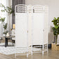 HOMCOM 4-Panel Folding Room Separator: Portable Privacy Screen Indoor Office Divider, White | The Comfy Couch Canada