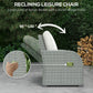 Outsunny 6 Pieces Patio Furniture Set, Outdoor rattan Sectional Furniture with recliner, for Lawn Garden Backyard | The Comfy Couch Canada